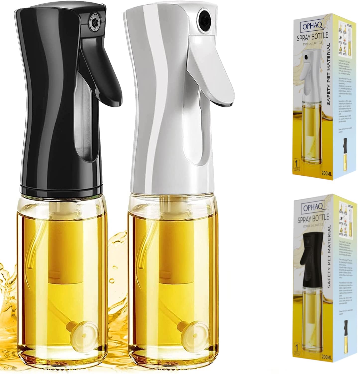 200ML Oil Spray Bottle / Plastic Atomizing Oil Spray Bottle / Portable BBQ Camping Olive Oil Spray Bottle